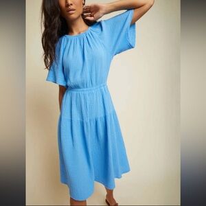Nation LTD Soon Tiered Midi Dress Sz S
